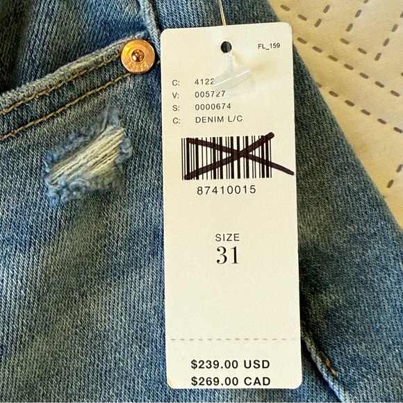 PAIGE Anessa Ankle Length Wide Leg Jeans Size 31 Helena - Picture 10 of 16